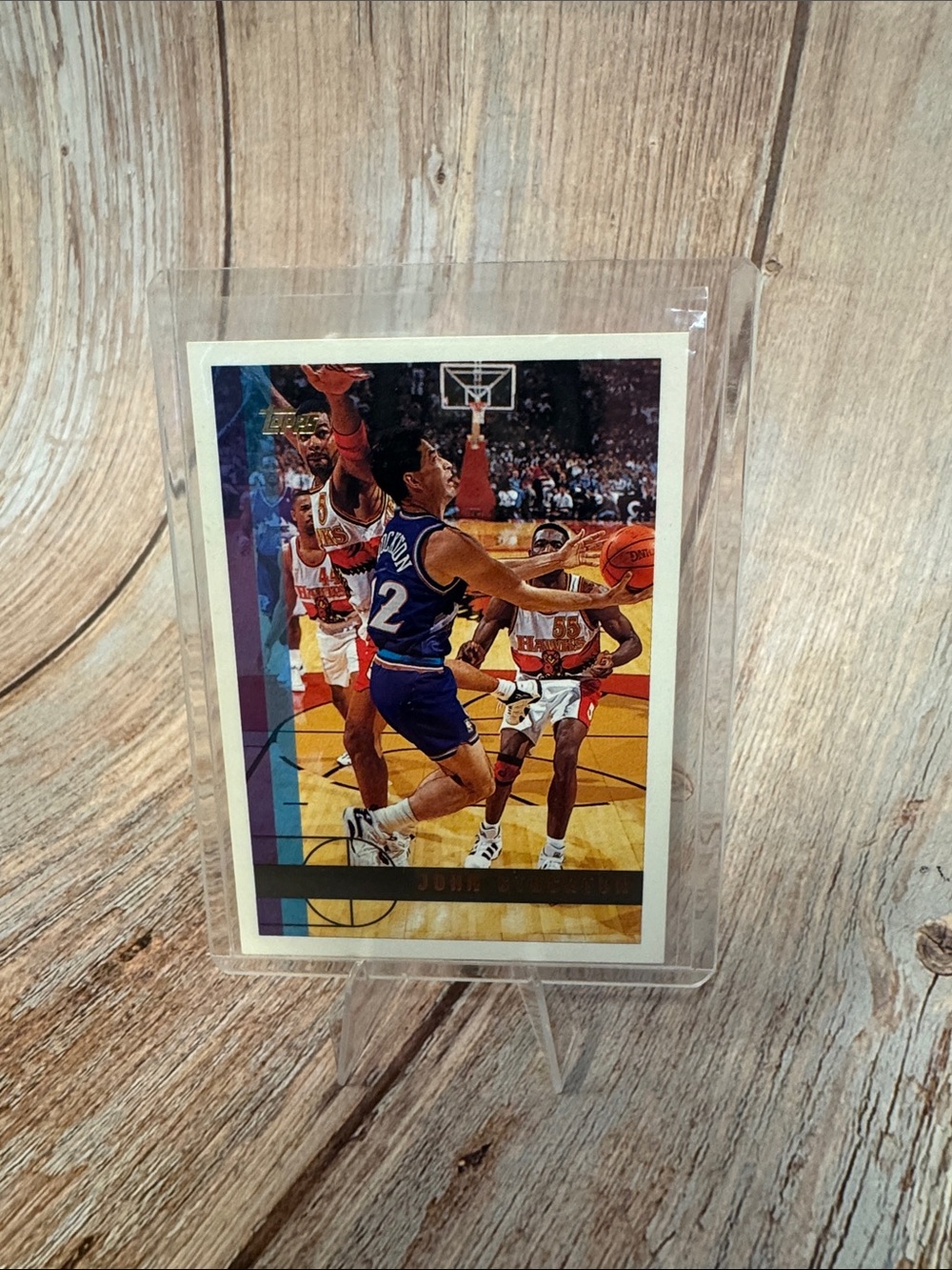 Vintage 1997 Topps John Stockton #8 Basketball Trading Card Item #PHK880